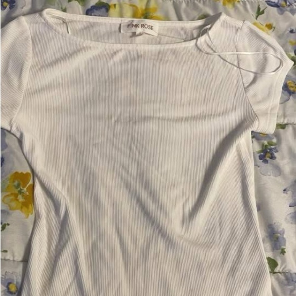 Pink Rose Women's Classic White Tee